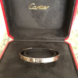 Cartier white gold cuff Love bracelet